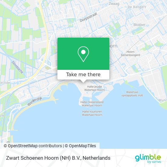 Zwart Schoenen Hoorn (NH) B.V. map