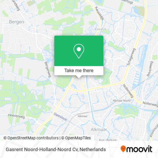 Gasrent Noord-Holland-Noord Cv map