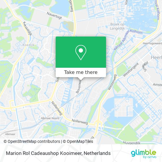 Marion Rol Cadeaushop Kooimeer map