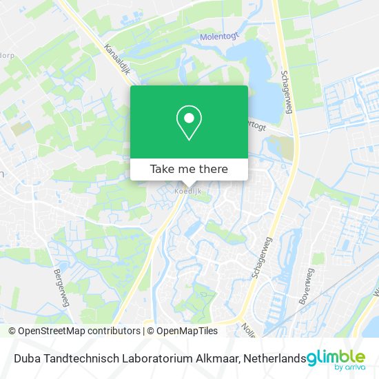 Duba Tandtechnisch Laboratorium Alkmaar Karte