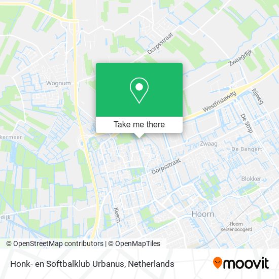 Honk- en Softbalklub Urbanus map