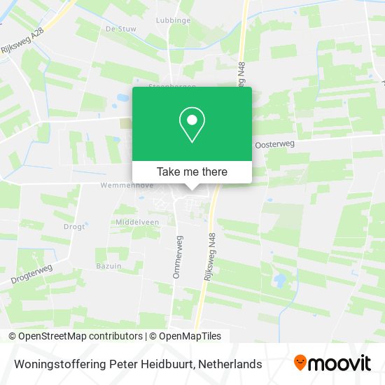 Woningstoffering Peter Heidbuurt map