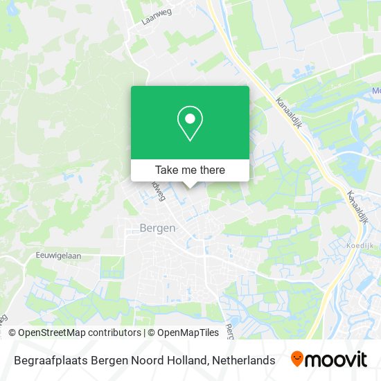 Begraafplaats Bergen Noord Holland map