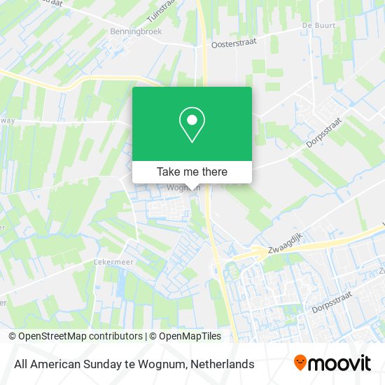 All American Sunday te Wognum map