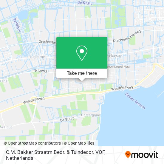 C.M. Bakker Straatm.Bedr. & Tuindecor. VOF map