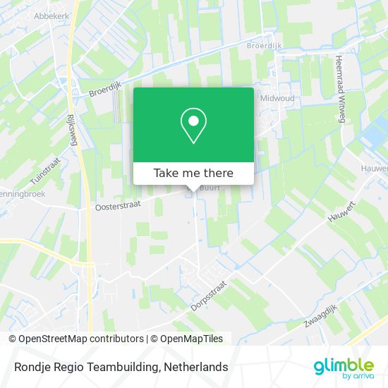 Rondje Regio Teambuilding map