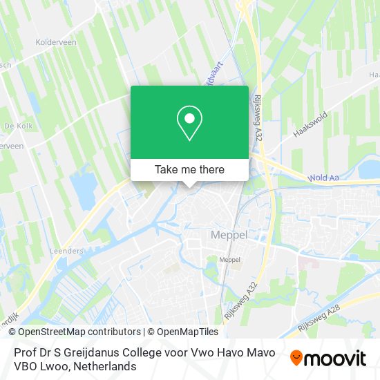 Prof Dr S Greijdanus College voor Vwo Havo Mavo VBO Lwoo Karte