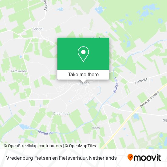 Vredenburg Fietsen en Fietsverhuur map