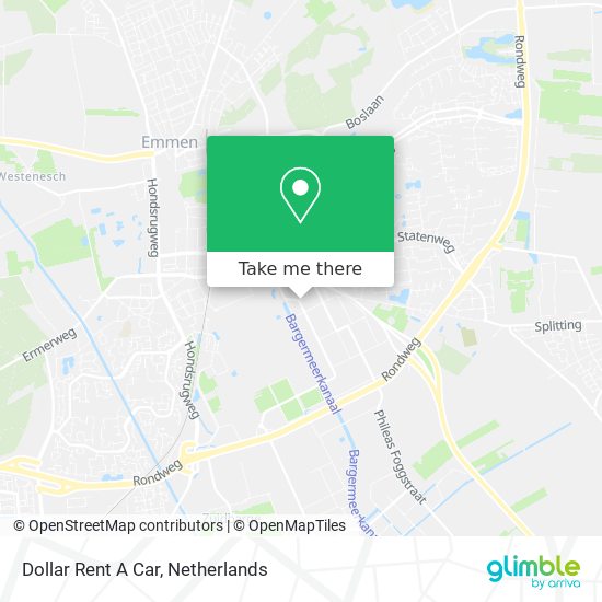 Dollar Rent A Car map