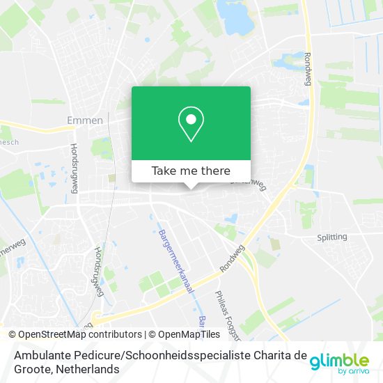 Ambulante Pedicure / Schoonheidsspecialiste Charita de Groote map