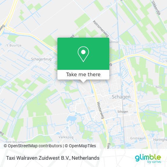 Taxi Walraven Zuidwest B.V. map