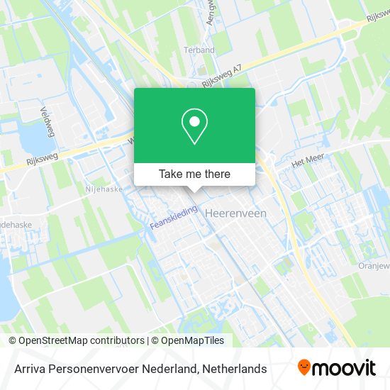 Arriva Personenvervoer Nederland map