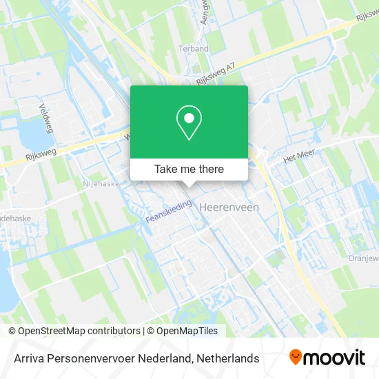 Arriva Personenvervoer Nederland map
