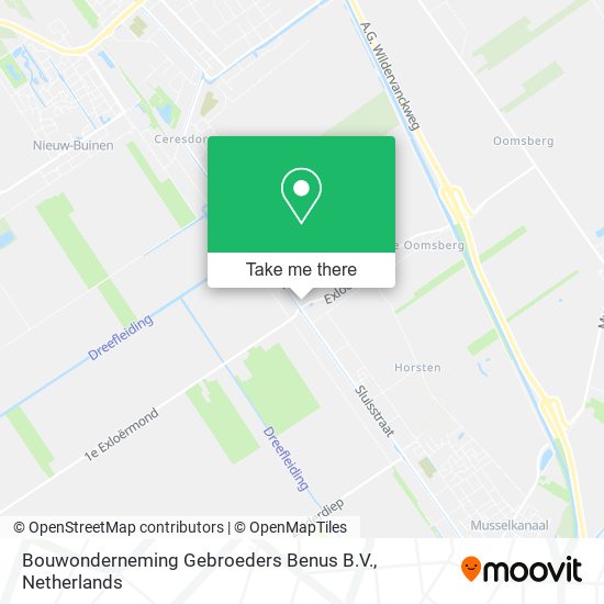 Bouwonderneming Gebroeders Benus B.V. map