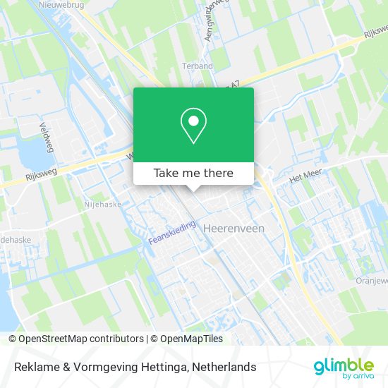 Reklame & Vormgeving Hettinga map