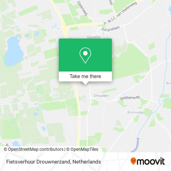 Fietsverhuur Drouwnerzand map