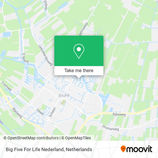 Big Five For Life Nederland map