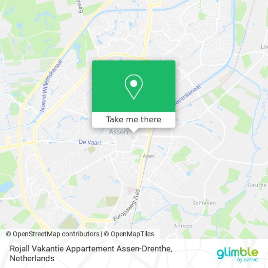 Rojall Vakantie Appartement Assen-Drenthe Karte
