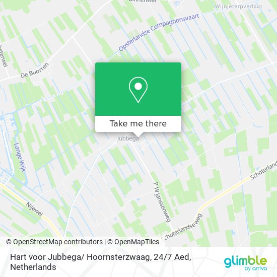 Hart voor Jubbega/ Hoornsterzwaag, 24 / 7 Aed Karte