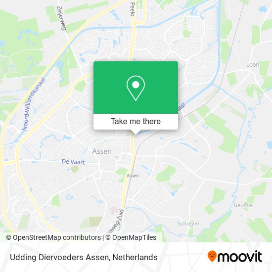 Udding Diervoeders Assen map