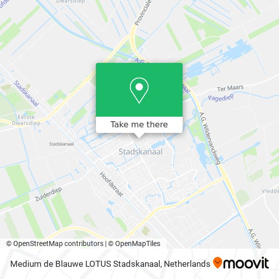 Medium de Blauwe LOTUS Stadskanaal Karte