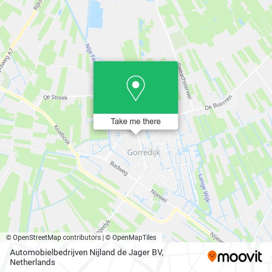 Automobielbedrijven Nijland de Jager BV Karte