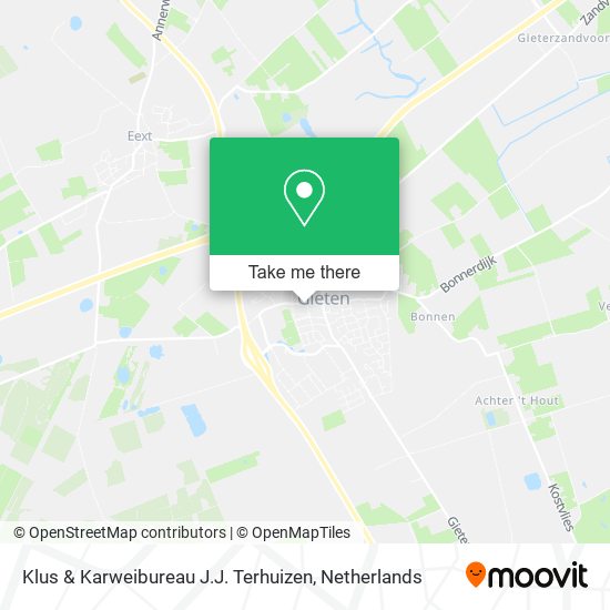 Klus & Karweibureau J.J. Terhuizen map