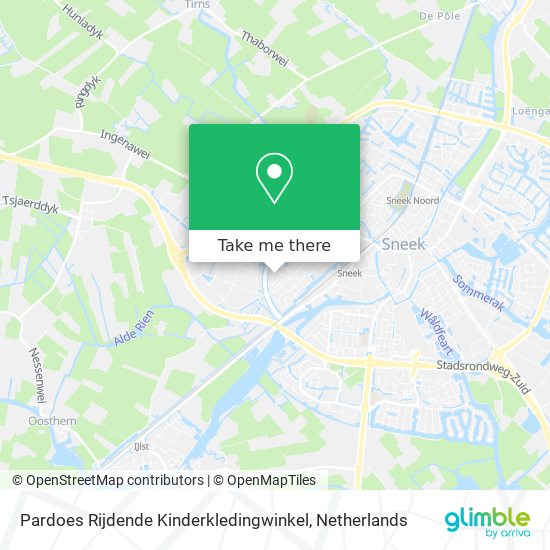 Pardoes Rijdende Kinderkledingwinkel Karte