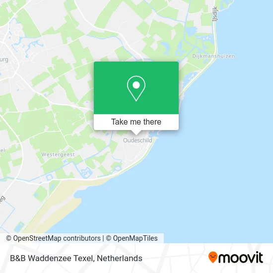 B&B Waddenzee Texel map