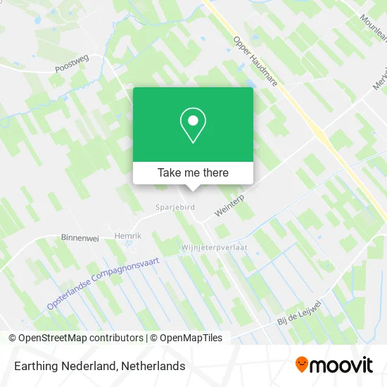 Earthing Nederland map