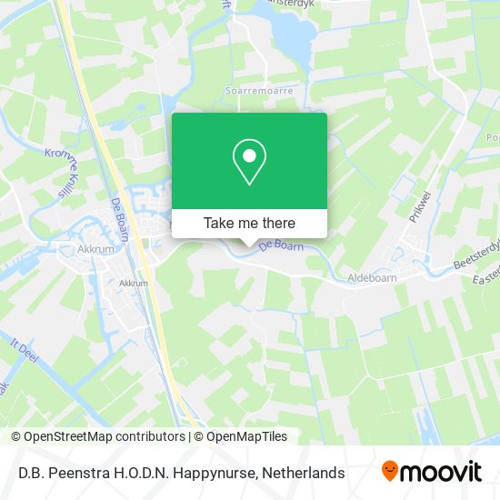 D.B. Peenstra H.O.D.N. Happynurse map