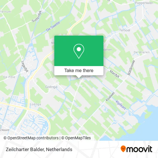 Zeilcharter Balder map