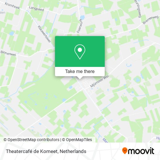 Theatercafé de Komeet map