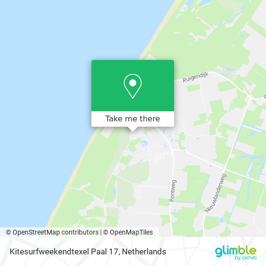 Kitesurfweekendtexel Paal 17 map