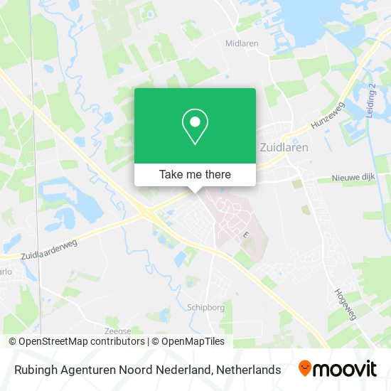 Rubingh Agenturen Noord Nederland map