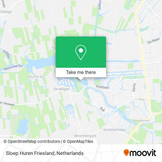 Sloep Huren Friesland map