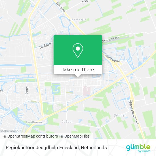 Regiokantoor Jeugdhulp Friesland map