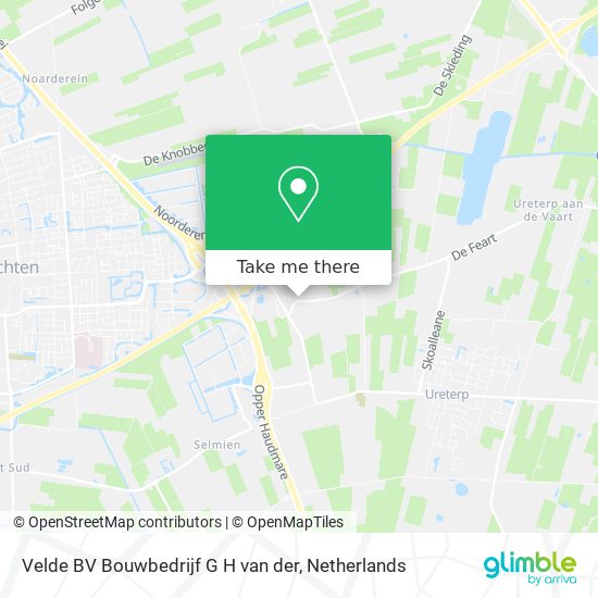 Velde BV Bouwbedrijf G H van der map