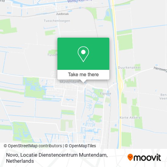 Novo, Locatie Dienstencentrum Muntendam map