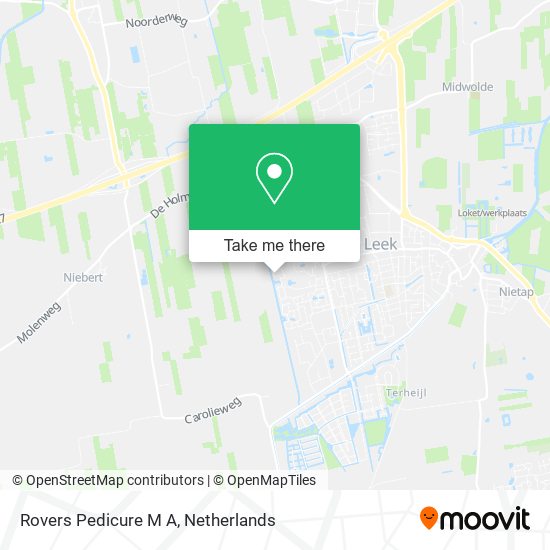 Rovers Pedicure M A map