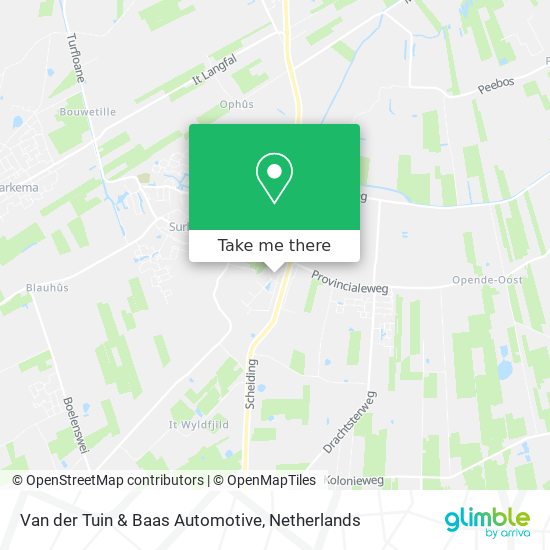 Van der Tuin & Baas Automotive Karte