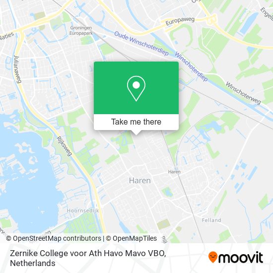 Zernike College voor Ath Havo Mavo VBO Karte