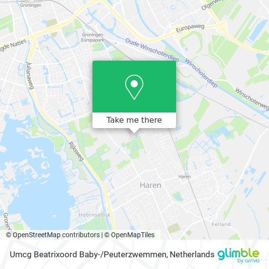 Umcg Beatrixoord Baby- / Peuterzwemmen Karte