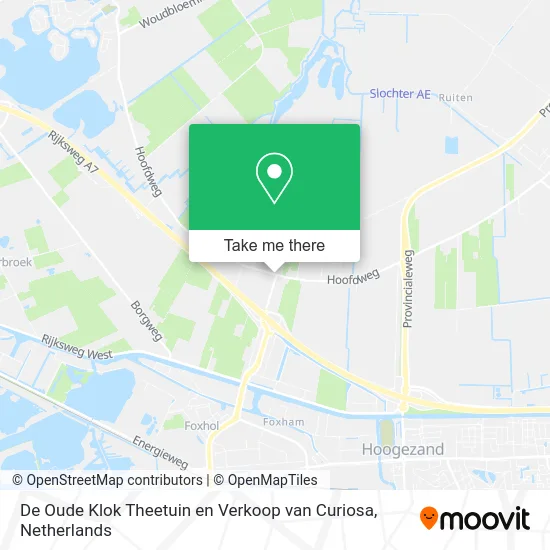 De Oude Klok Theetuin en Verkoop van Curiosa map