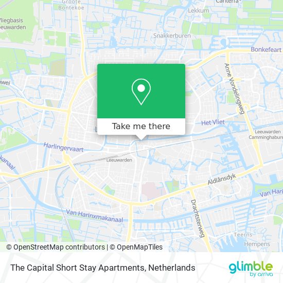 The Capital Short Stay Apartments map