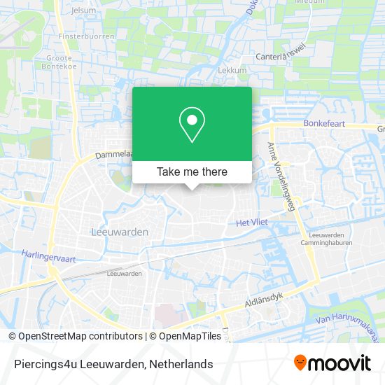 Piercings4u Leeuwarden map