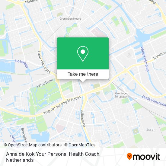 Anna de Kok Your Personal Health Coach map