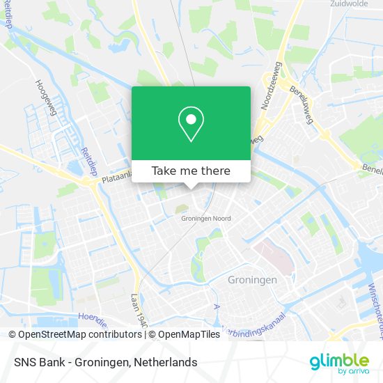 SNS Bank - Groningen map