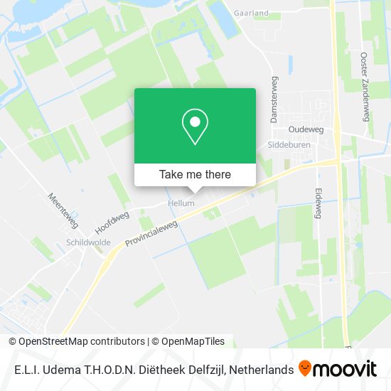 E.L.I. Udema T.H.O.D.N. Diëtheek Delfzijl Karte