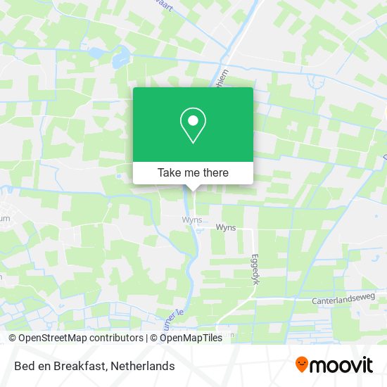 Bed en Breakfast map